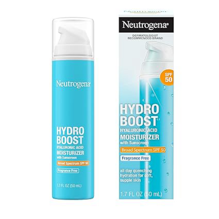 Neutrogena Hydro Boost Hyaluronic Acid Facial Moisturizer  SPF 50 Sunscreen 1.7 fl. oz