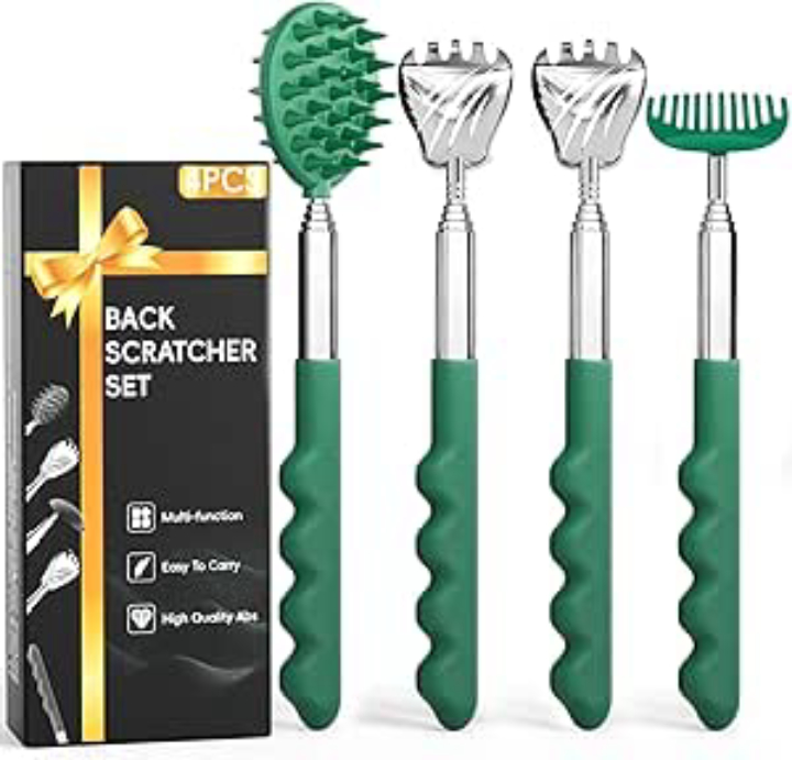 Gumry Versatile Back Scratcher - Portable Telescoping Extendable Back Massager Tool