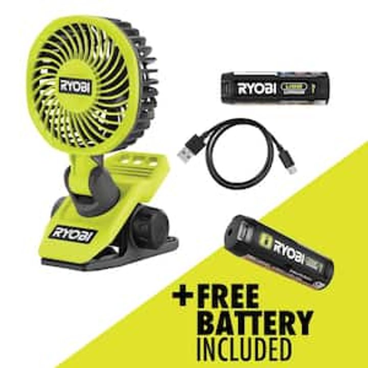 Ryobi ONE+ 18V Cordless 4" Clamp Fan (Tool Only)