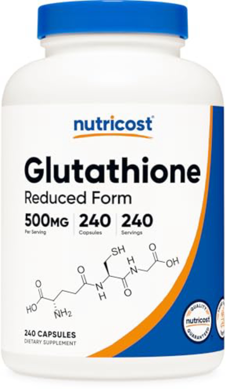 Nutricost Glutathione 500mg Capsules, 240-Count Bottle