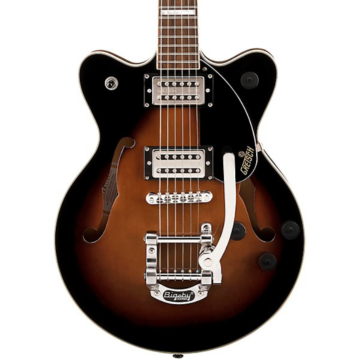 Gretsch G2655T Streamliner Center Block Jr. Double-Cut Bigsby Electric Guitar, Brownstone Maple