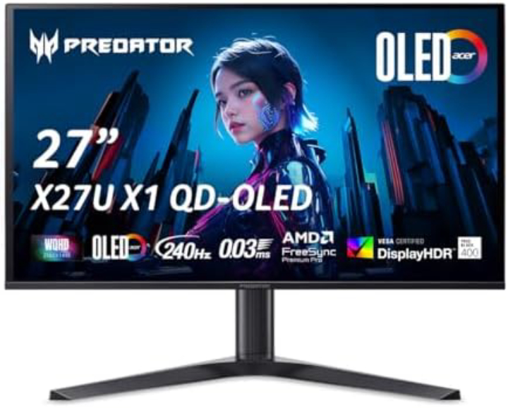 Acer Predator X27U A1 27" QD-OLED 280Hz Gaming Monitor — $350 at Costco