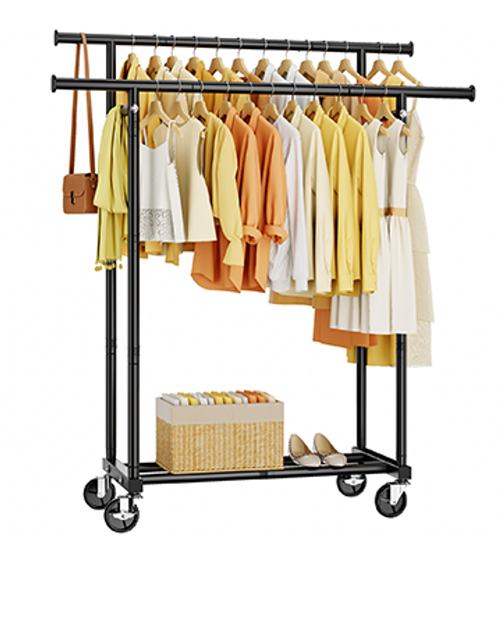 Hyseyy Metal Rolling Clothes Rack