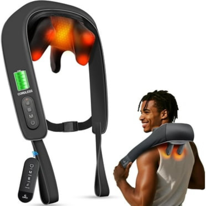 CooCoCo Cordless 6D Shiatsu Neck & Shoulder Massager w/ Heat
