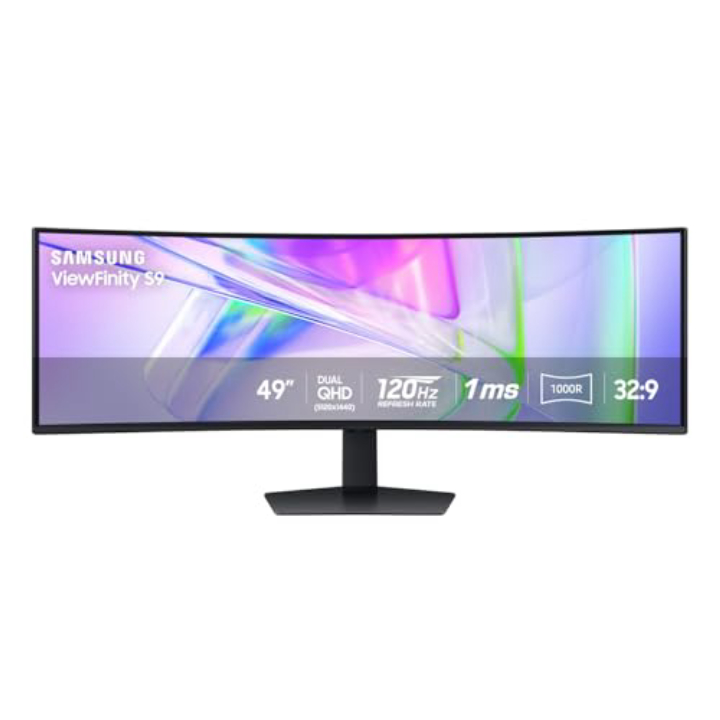 Samsung 49" Curved Ultrawide Monitor – 120Hz, USB-C, HDR